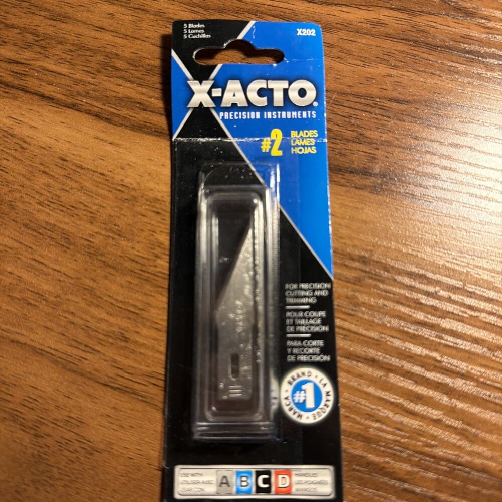 X-Acto X202 Silver Carbon Steel Heavy Duty #2 Replacement Blade 1-7/8 L in.